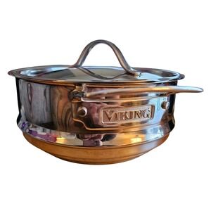 Viking Stainless Steel Steamer Insert with Lid 8.5 Inch Tiered Universal Fit Pro